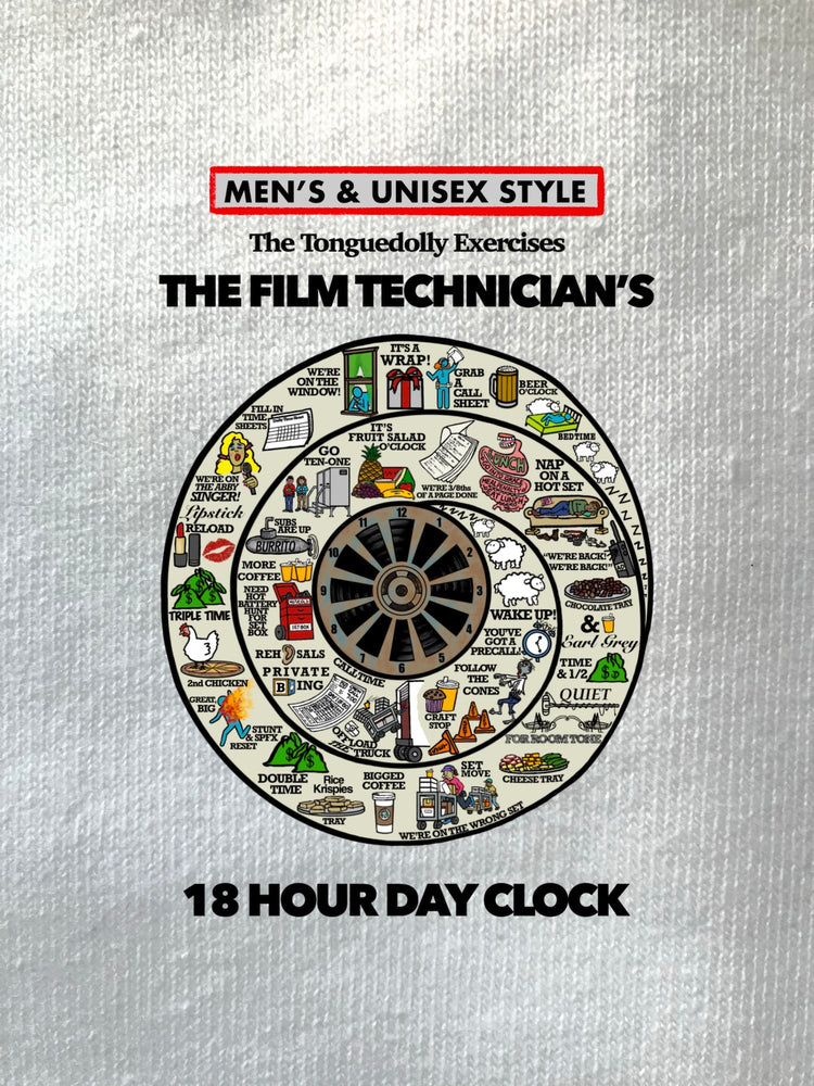 TDX, The Film Technician's 18hr Day Clock, MEN'S & UNISEX T-Shirts/ Hoodies/ Sweatshirts