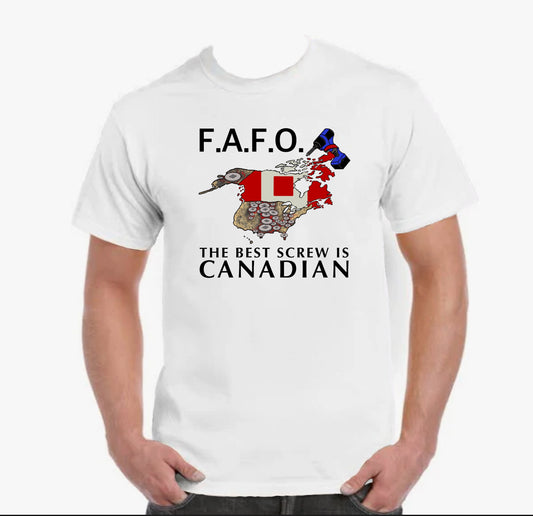 1/2 Apple, Screw Us/Screw US, Gildan 5000 Cotton, Unisex T-Shirt