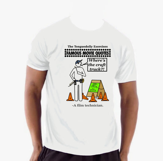 The Tonguedolly Exercises, FMQ, Where's the craft truck?!, Original Lite, Gildan 5000 Cotton, Adult Unisex T-Shirt