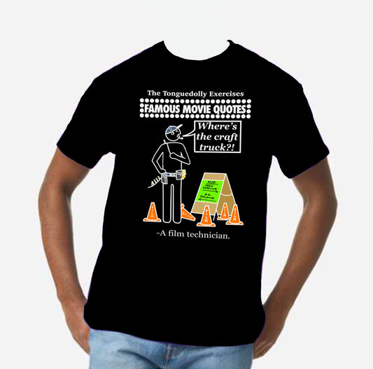 The Tonguedolly Exercises, FMQ, Where's the Craft Truck?!, Original Dark, Adult Gildan 5000 Cotton, Unisex T-Shirt